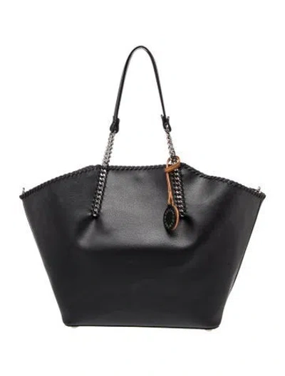 Pre-owned Stella Mccartney Vegetarian Leather Tote In Black
