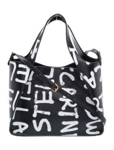 Pre-owned Stella Mccartney Vegetarian Leather Tote In Black