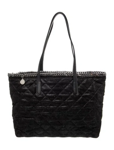 Pre-owned Stella Mccartney Vegetarian Leather Tote In Black