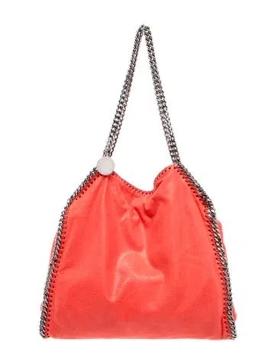 Pre-owned Stella Mccartney Vegetarian Leather Tote In Orange