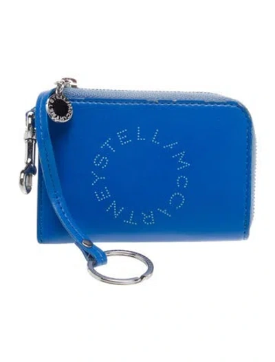 Pre-owned Stella Mccartney Vegetarian Leather Wallet In Blue