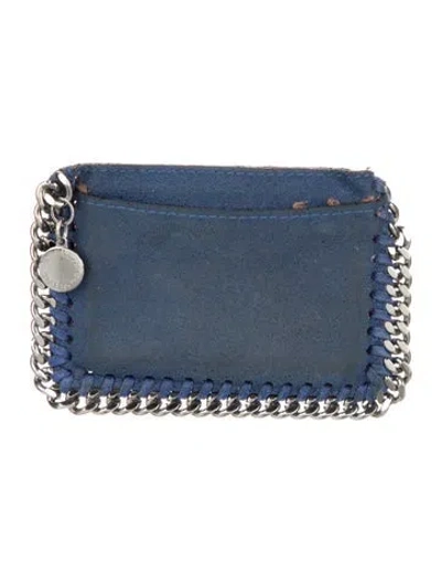 Pre-owned Stella Mccartney Vegetarian Leather Wallet In Blue