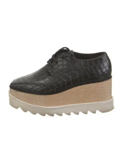Pre-owned Stella Mccartney Vegetarian Leather Wedge Sneakers