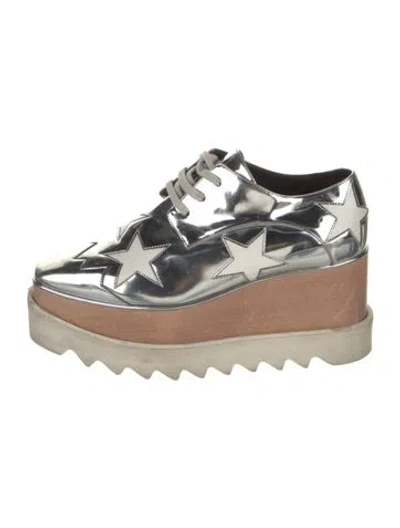 Pre-owned Stella Mccartney Vegetarian Patent Leather Colorblock Pattern Oxfords