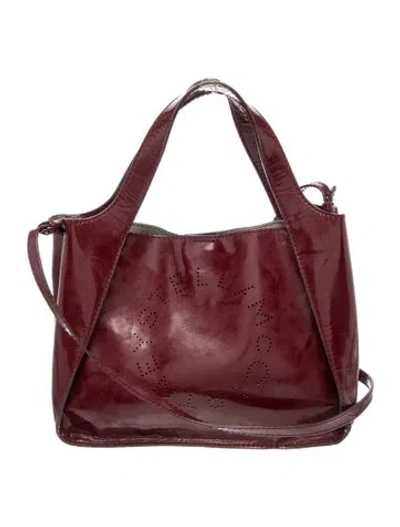 Pre-owned Stella Mccartney Vegetarian Patent Leather Hobo In Burgundy