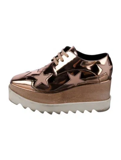 Pre-owned Stella Mccartney Vegetarian Patent Leather Wedge Sneakers