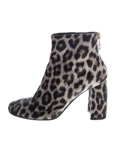 Pre-owned Stella Mccartney Vegetarian Suede Animal Print Boots In Neutrals