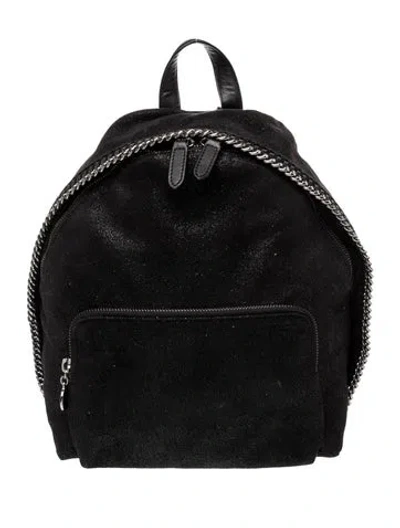 Pre-owned Stella Mccartney Vegetarian Suede Backpack In Black