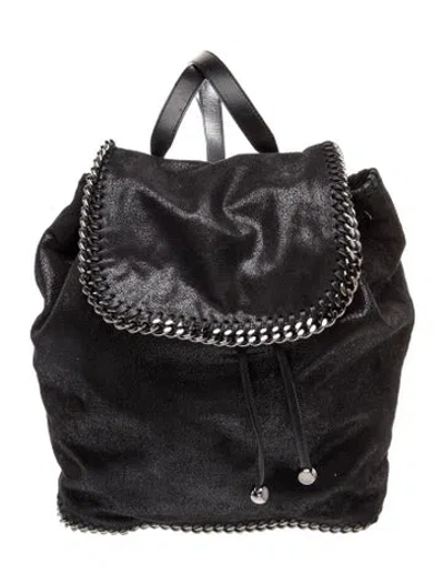 Pre-owned Stella Mccartney Vegetarian Suede Backpack In Black