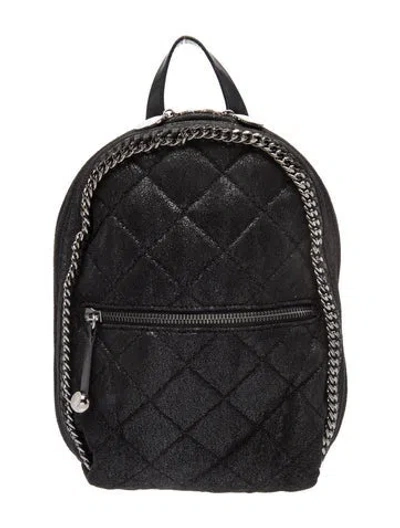Pre-owned Stella Mccartney Vegetarian Suede Backpack In Black