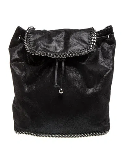 Pre-owned Stella Mccartney Vegetarian Suede Backpack In Black