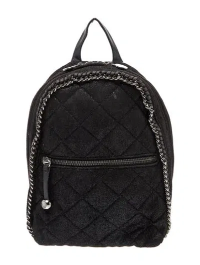 Pre-owned Stella Mccartney Vegetarian Suede Backpack In Black