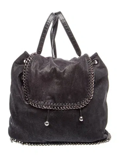 Pre-owned Stella Mccartney Vegetarian Suede Backpack In Black