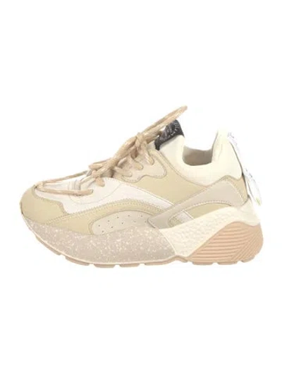 Pre-owned Stella Mccartney Vegetarian Suede Chunky Sneakers In Neutral