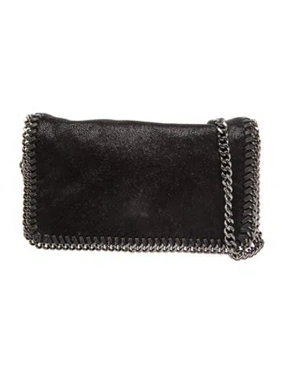 Pre-owned Stella Mccartney Vegetarian Suede Clutch In Black