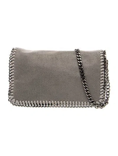 Pre-owned Stella Mccartney Vegetarian Suede Clutch In Gray