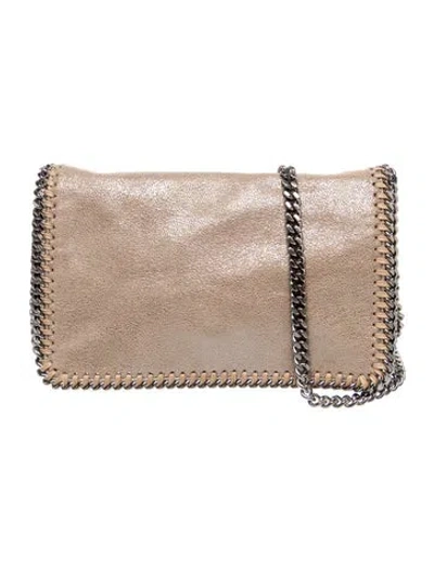 Pre-owned Stella Mccartney Vegetarian Suede Clutch In Neutral