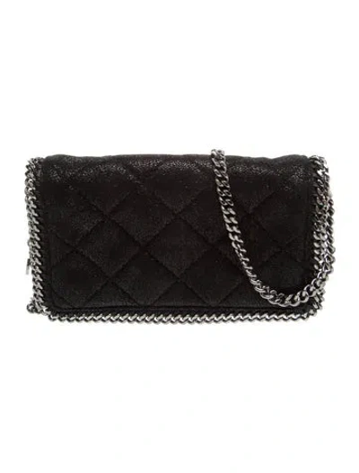 Pre-owned Stella Mccartney Vegetarian Suede Crossbody Bag In Black