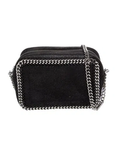 Pre-owned Stella Mccartney Vegetarian Suede Crossbody Bag In Black