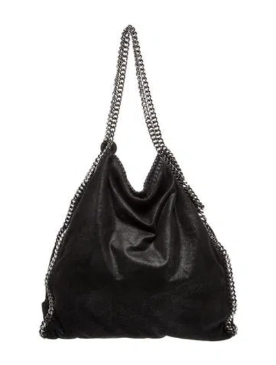 Pre-owned Stella Mccartney Vegetarian Suede Shoulder Bag In Black