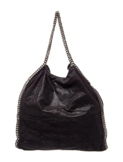 Pre-owned Stella Mccartney Vegetarian Suede Shoulder Bag In Black