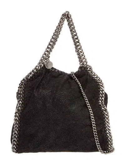 Pre-owned Stella Mccartney Vegetarian Suede Top Handle Bag In Black