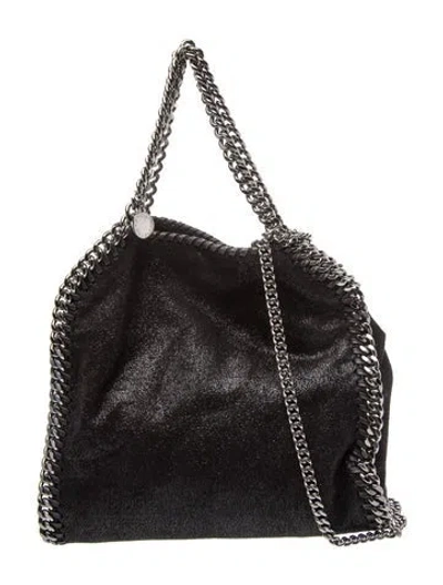 Pre-owned Stella Mccartney Vegetarian Suede Top Handle Bag In Black
