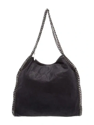 Pre-owned Stella Mccartney Vegetarian Suede Top Handle Bag In Black