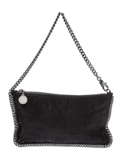 Pre-owned Stella Mccartney Vegetarian Suede Top Handle Bag In Black