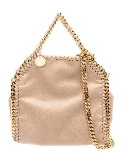 Pre-owned Stella Mccartney Vegetarian Suede Top Handle Bag In Neutral