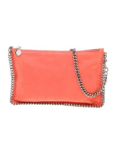 Pre-owned Stella Mccartney Vegetarian Suede Top Handle Bag In Orange