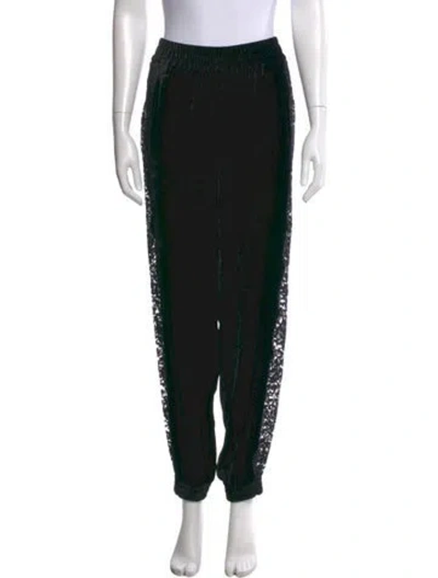 Pre-owned Stella Mccartney Velour Skinny Leg Pants In Black