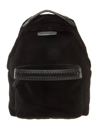 Pre-owned Stella Mccartney Velvet Backpack In Black