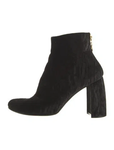Pre-owned Stella Mccartney Velvet Boots In Black