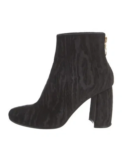 Pre-owned Stella Mccartney Velvet Boots In Black