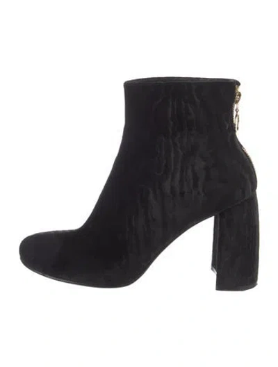 Pre-owned Stella Mccartney Velvet Boots In Black