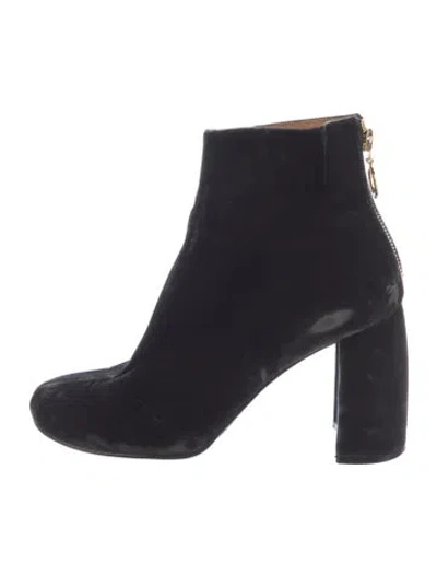 Pre-owned Stella Mccartney Velvet Boots In Black