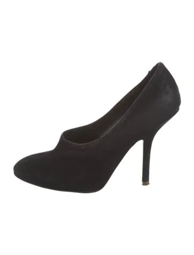 Pre-owned Stella Mccartney Velvet Pumps In Black
