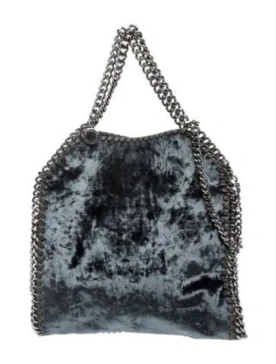 Pre-owned Stella Mccartney Velvet Shoulder Bag In Blue