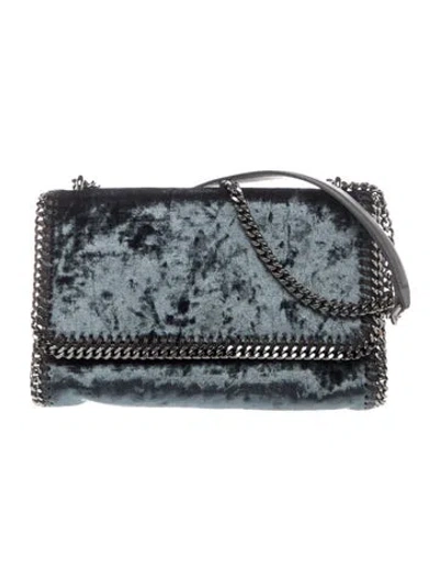 Pre-owned Stella Mccartney Velvet Shoulder Bag In Gray