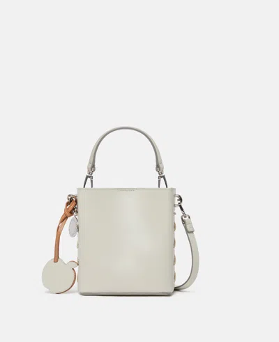 Stella Mccartney Veuve Clicquot Woven Bucket Bag In Clay White
