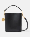 Stella Mccartney Veuve Clicquot Woven Bucket Bag In Midnight Black