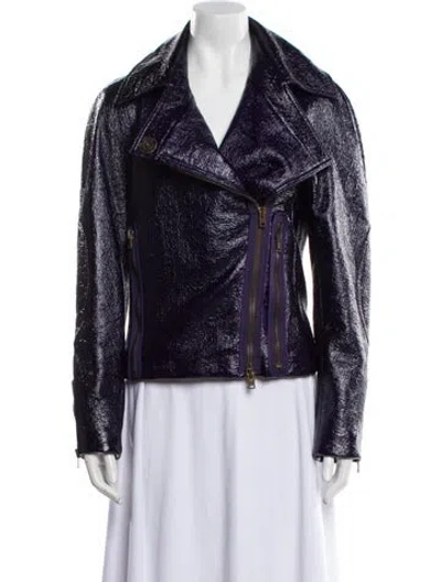 Pre-owned Stella Mccartney Vintage 2009 Biker Jacket In Purple