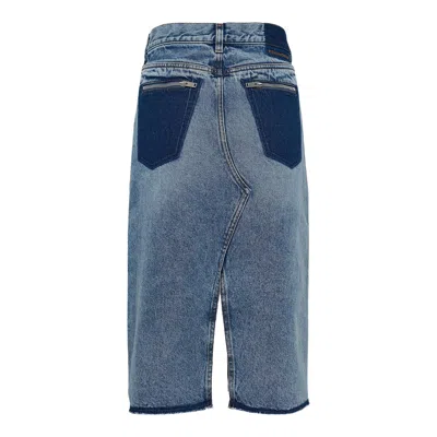 Stella Mccartney Vintage Blue Denim Midi Skirt