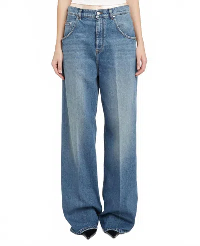 Stella Mccartney Vintage Denim Wide Leg Pant In Vintage Blue