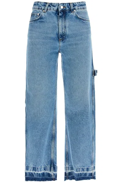Stella Mccartney Vintage Effect Barrel Jeans For Women In Navy