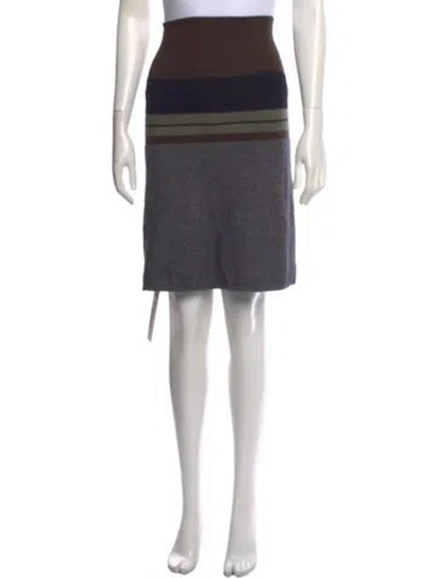 Pre-owned Stella Mccartney Vintage Knee-length Skirt In Brown/green/grey