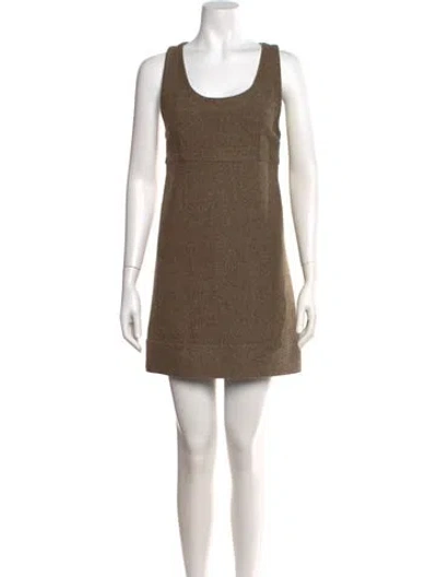 Pre-owned Stella Mccartney Vintage Mini Dress In Brown