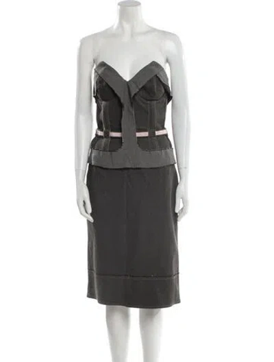 Pre-owned Stella Mccartney Vintage Mini Dress In Gray