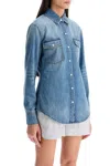 Stella Mccartney Organic Cotton Denim Shirt In Blue